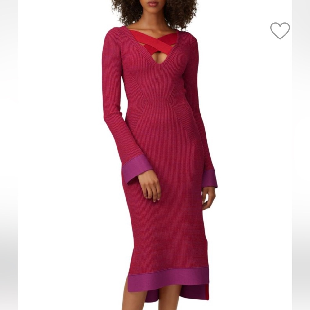 Herve Leger ribbed long dress